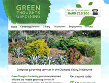 Tablet Screenshot of greenthoughtsgardening.com.au